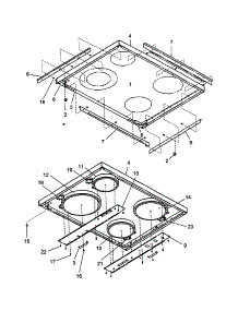 Maintop parts for Amana Electric Range ARH667WW-P1142632N from AppliancePartsPros.com
