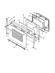 Oven Door parts for Amana Electric Range ARH667WW-P1142632N from AppliancePartsPros.com