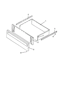 Storage Drawer parts for Amana Electric Range ARH667WW-P1142632N from AppliancePartsPros.com