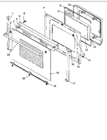 Door Assy parts for Amana Electric Range ARH6700E-P1142686NE from AppliancePartsPros.com