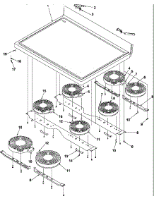 Main Top parts for Amana Electric Range ARH6710LL-P1142676NLL from AppliancePartsPros.com
