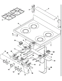 Main Top And Backguard parts for Amana Gas Range ARO3100L-P1143334NL from AppliancePartsPros.com