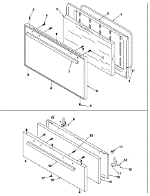 Oven Door And Broiler Door parts for Amana Gas Range ARO3100L-P1143334NL from AppliancePartsPros.com
