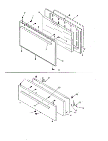 Oven Door And Broiler Door parts for Amana Gas Range ARO3100W-P1143358NW from AppliancePartsPros.com
