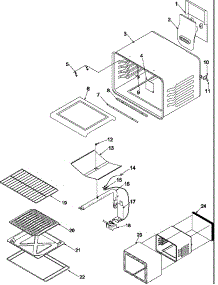 Cavity parts for Amana Gas Range ARO3400L-P1143335NL from AppliancePartsPros.com