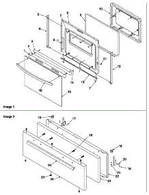 Oven Door And Broiler Door parts for Amana Gas Range ARO3400L-P1143335NL from AppliancePartsPros.com