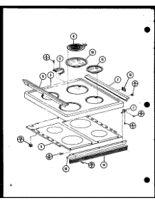 Cooktop parts for Amana Electric Range ARR-401/P85312-4S from AppliancePartsPros.com