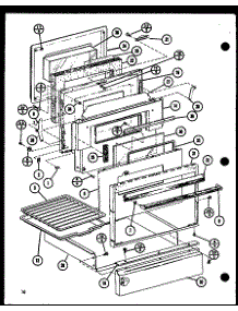 Door parts for Amana Electric Range ARR-402/P85312-5S from AppliancePartsPros.com