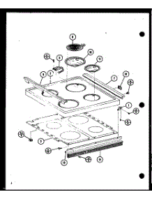 Cooktop parts for Amana Electric Range ARR-412/P85312-12S from AppliancePartsPros.com