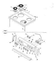 Main Top And Backguard parts for Amana Electric Range ARR3400W-P1143806NW from AppliancePartsPros.com