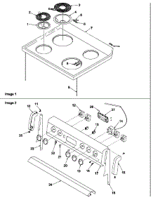 Main Top And Backguard parts for Amana Electric Range ARR3601LL-P1143674NLL from AppliancePartsPros.com