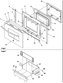 Oven Door And Storage parts for Amana Electric Range ARR3601LL-P1143674NLL from AppliancePartsPros.com