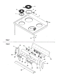 Main Top And Backguard Assembly parts for Amana Electric Range ARR6102W-P1143651NW from AppliancePartsPros.com