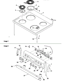 Main Top And Backguard parts for Amana Electric Range ARR6200L-P1143426NL from AppliancePartsPros.com