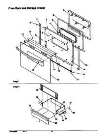 Oven Door And Storage Drawer parts for Amana Electric Range ARR6202L-P1143606NL from AppliancePartsPros.com