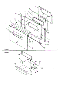 Oven Door And Storage Drawer parts for Amana Electric Range ARR6202L-P1143684NL from AppliancePartsPros.com