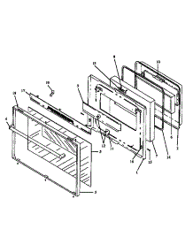 Oven Door parts for Amana Electric Range ARR623L,W-P1142611NLW from AppliancePartsPros.com