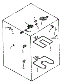 Electrical Components parts for Amana Electric Range ARR625L,W-P1130960NLW from AppliancePartsPros.com