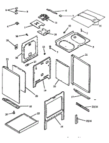 Cabinet Assy parts for Amana Electric Range ARR629L-P1142616NL from AppliancePartsPros.com