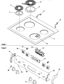 Main Top And Backguard parts for Amana Electric Range ARRS6550E-P1130666NE from AppliancePartsPros.com