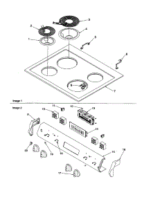 Main Top And Backguard parts for Amana Electric Range ARRS6550E-P1143905NE from AppliancePartsPros.com