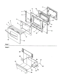 Oven Door And Storage Drawer parts for Amana Electric Range ARRS6550E-P1143905NE from AppliancePartsPros.com