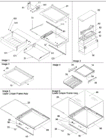 Deli, Shelves & Crisper Assy parts for Amana Side-By-Side Refrigerator ARS2365AB-PARS2365AB0 from AppliancePartsPros.com