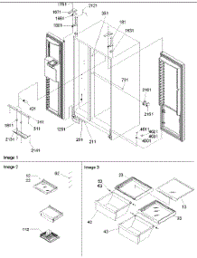 Lights, Hinges & Shelving parts for Amana Side-By-Side Refrigerator ARS2365AW-PARS2365AW0 from AppliancePartsPros.com