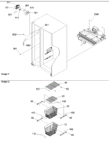 Freezer Shelves & Lights parts for Amana Side-By-Side Refrigerator ARS2367AB-PARS2367AB0 from AppliancePartsPros.com