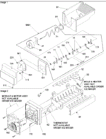 Ice Bucket Auger & Ice Maker Parts parts for Amana Side-By-Side Refrigerator ARS236XAW-PARS236XAW0 from AppliancePartsPros.com