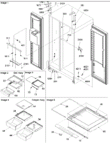 Refrigerator / Freezer Lights And Hinges parts for Amana Side-By-Side Refrigerator ARS236XAW-PARS236XAW0 from AppliancePartsPros.com