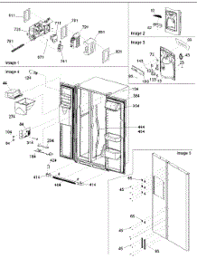 Fa??Ade, Controls & Light Shield parts for Amana Side-By-Side Refrigerator ARS2464BS-PARS2464BS0 from AppliancePartsPros.com