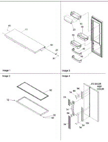 Refrigerator Door & Door Trim And Handle parts for Amana Side-By-Side Refrigerator ARS2604AW-PARS2604AW0 from AppliancePartsPros.com