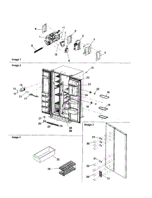Controls / Light Shield / Door Handles parts for Amana Side-By-Side Refrigerator ARS2606BB-PARS2606BB0 from AppliancePartsPros.com