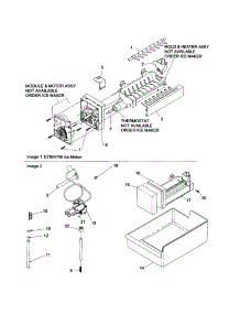 Ice Maker / Add On Ice Maker Kit parts for Amana Side-By-Side Refrigerator ARS2606BW-PARS2606BW0 from AppliancePartsPros.com