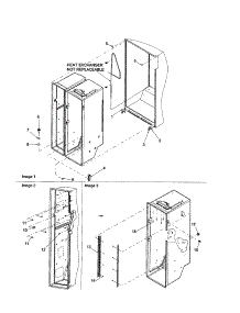Cabinet parts for Amana Side-By-Side Refrigerator ARS2667BB-PARS2667BB0 from AppliancePartsPros.com