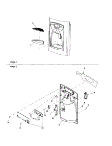 Facade parts for Amana Side-By-Side Refrigerator ARS2667BW-PARS2667BW0 from AppliancePartsPros.com