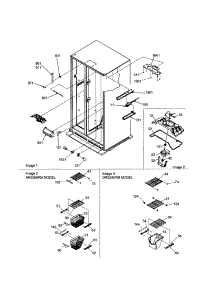 Freezer Shelving / Filter / Fan Motor parts for Amana Side-By-Side Refrigerator ARS266RBW-PARS266RBW0 from AppliancePartsPros.com