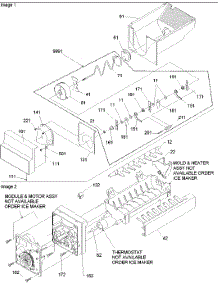 Ice Bucket Auger & Ice Maker Parts parts for Amana Side-By-Side Refrigerator ARS266XAW-PARS266XAW0 from AppliancePartsPros.com