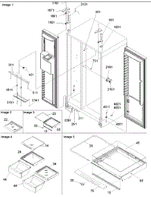 Refrigerator / Freezer Lights And Hinges parts for Amana Side-By-Side Refrigerator ARS266XAW-PARS266XAW0 from AppliancePartsPros.com