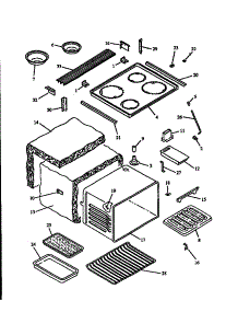 Main Top And Oven Assy parts for Amana Electric Range ARS635W-P1113805S from AppliancePartsPros.com