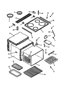 Main Top And Oven Assy parts for Amana Electric Range ARS636E-P1130623NE from AppliancePartsPros.com