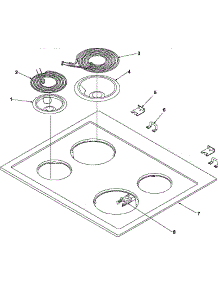 Main Top parts for Amana Electric Range ARS636E-P1130640NE from AppliancePartsPros.com