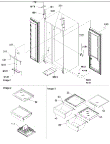 Lights, Hinges & Shelving parts for Amana Side-By-Side Refrigerator ARS9107AS-PARS9107AS0 from AppliancePartsPros.com