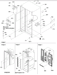 Cabinet Parts & Toe Grille parts for Amana Side-By-Side Refrigerator ARS9107AS-PARS9107AS0 from AppliancePartsPros.com