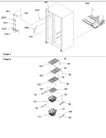 Freezer Shelves & Lights parts for Amana Side-By-Side Refrigerator ARS9107AW-PARS9107AW0 from AppliancePartsPros.com