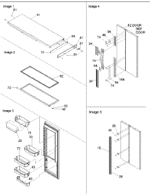 Refrigerator Door, Trim And Handles parts for Amana Side-By-Side Refrigerator ARS9167AS-PARS9167AS0 from AppliancePartsPros.com