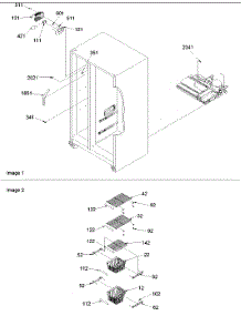 Freezer Shelves And Lights parts for Amana Side-By-Side Refrigerator ARS9169AS-PARS9169AS0 from AppliancePartsPros.com