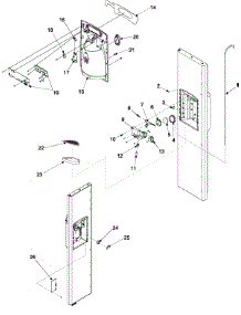 Fz Door And Facade parts for Amana Side-By-Side Refrigerator ARS9268BB-PARS9268BB0 from AppliancePartsPros.com