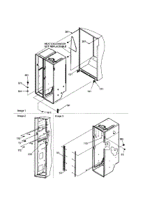 Cabinet Parts parts for Amana Side-By-Side Refrigerator ARSE664BB-PARSE664BB0 from AppliancePartsPros.com